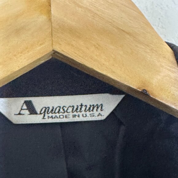 Neiman Marcus Aquascutum Of London Blazer Sport Coat Jacket Men 42R Black Prep - Picture 8 of 16